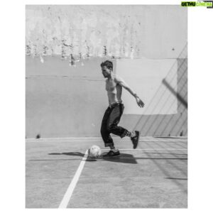 Shawn Pyfrom Instagram - Behind the scenes, from my shoot with Junya Watanabe Man | Comme des Garçons. The day after France won the World Cup, I played a little football match of my own, in between setups.

photo: @thierno_sy_natty
creative director: @shawn_pyfrom   @nicolasaksil

_________________________________

#junyawatanabeman #commedesgarcons  #CDG #behindthescenes #worldcup2018 #france #paris #soccer #football #blackandwhitephotography #inaction #actionshot #fallwinter #photoshoot #photography #edgyphotography #sportsphotography #fashion #fashionphotograpy #fashionshoot #marlonbrando