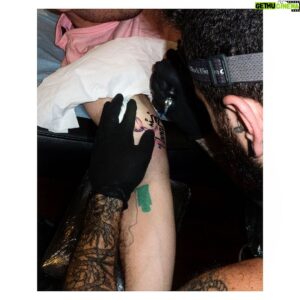 Shawn Pyfrom Instagram - It’s difficult to explain what this image means to me, and why I chose to get it tattooed last night. But to give an idea... it represents a transition for me - from darkness to light. 
The piece,itself [entitled: “Koons Me”], speaks to what has been imposed upon something that is/was pure. It’s a protest against force. It is made by my friend @ezkstreetart - the subject of the documentary I’ve been filming here in Paris. But EZK is, now, also my brother in “shiny darkness”. It was skillfully and thoughtfully tattooed upon me last night by @jeremync_touslesjours at his studio @touslesjours_paris. 
Thanks to both of these beautiful humans for making something so meaningful a part of me for life. 
_______________________

#paris #parisstreetart #streetart #urbanart #jeffkoons #keithharing #ezk #ezkstrreetart #koonsme #tattoo #tattooed #tattoostudio #tattooparis #lightness #darkness #transition #inspiration #protest #hipstercamera #jeremytouslesjours #touslesjourstattoo