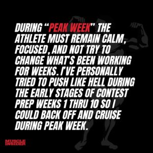 Shawn Ray Instagram - Navigating peak week successfully💥

Hours of preparation go into 2-3 minutes on stage.

Read this column by Shawn Ray, a titan in the bodybuilding industry on our website at MuscleInsider.com