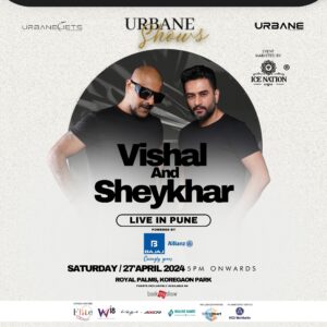 Shekhar Ravjiani Instagram - Hello Pune! Are you ready???
The iconic Vishal and Sheykhar are all set to rock Pune on the 27th April 2024. Grab your tickets now. Early bird sale starts today. Hit the booking link in the bio right now! 
#vishaldadlani #ShekharRavjiani #VishalShekhar #Live #Concert #Pune 
@vishaldadlani 
@shekharravjiani 
@justurbane 
@urbanejets 
Powered by: @bajajallianzgeneral 
@elite_pune 
@whiteheart.marketing 
@chahat.dalal 
@w18sports 
@healinghandsclinic