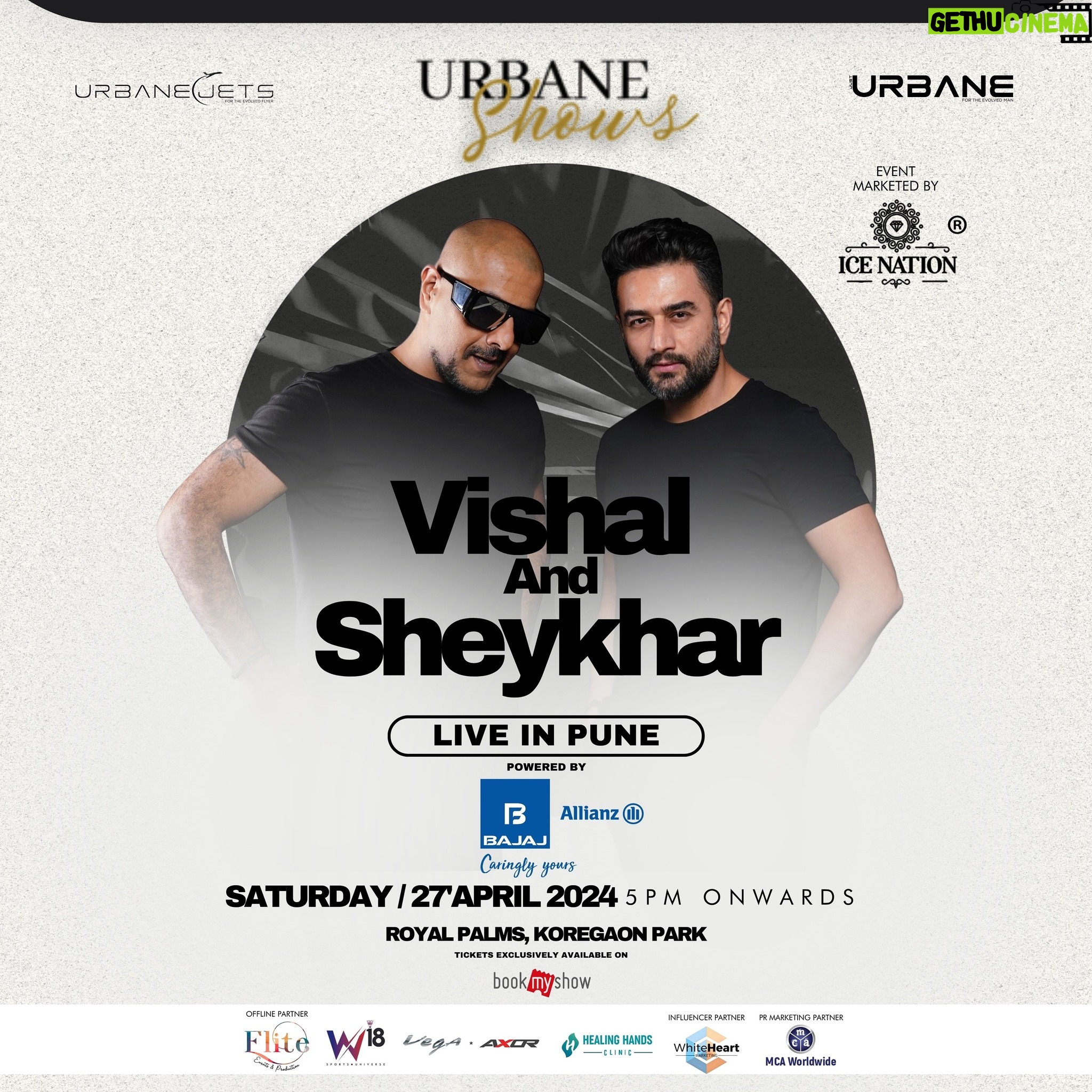 Shekhar Ravjiani - 4.8K Likes - Hello Pune! Are you ready???
The iconic Vishal and Sheykhar are all set to rock Pune on the 27th April 2024. Grab your tickets now. Early bird sale starts today. Hit the booking link in the bio right now!
#vishaldadlani #ShekharRavjiani #VishalShekhar #Live #Concert #Pune
@vishaldadlani
@shekharravjiani
@justurbane
@urbanejets
Powered by: @bajajallianzgeneral
@elite_pune
@whiteheart.marketing
@chahat.dalal
@w18sports
@healinghandsclinic