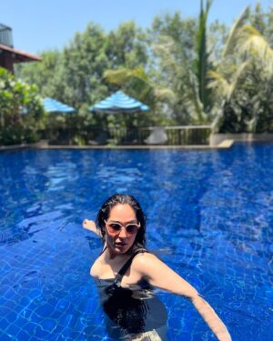 Shibani Bedi Instagram - Today, without judging myself, I got in a one piece and jumped in a pool, clicked good photos and decided to post them as is! Shibani 1, self deprecation 0
Thanks @thewestingoa for hosting us
Sunnies by @lenskart 
.
.
.
#summer #summertime #holiday #goa #shibanibedi