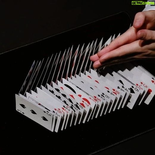 Shin Lim - 24.4K Likes - Dominos falling but with playing cards ♦️ Cardistry by @noelheath and the move by @marcosdemian