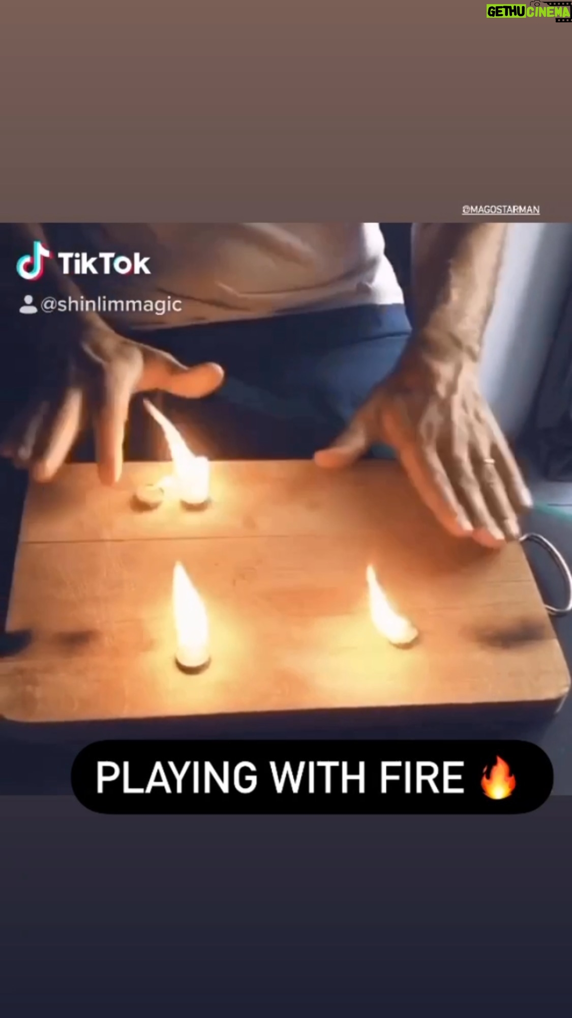 Shin Lim - 30.5K Likes - Don’t play with fire kids 🔥 matrix by @magostarman