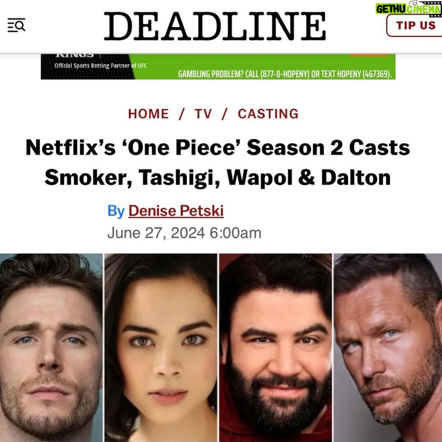 Shivani Ghai - 1.6K Likes - @tykeogh is joining the 2nd season of @onepiecenetflix and I’m having such a supremely proud wife moment. He’s just joining one of Netflix’s biggest shows. #nobigdeal 🔥
