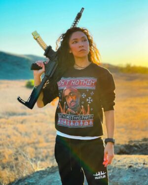 Shontae Saldana Instagram - “Don’t let no one steal yo joy. Keep it spiritual, gangsta.”
-Taesty D!
•
@tarantactical @2pac 🤘🏽😎🤘🏽
•
#christmas #christmassweater #tupac #music #joy #laugh #goodvibes #spiritual #inspiration #motivation #positivity #holiday #tactical #tarantactical #johnwick #rap #hiphop #life #love #selflove #present #christmasgifts #actress #rapper #inspirationalspeaker #writer #december #wednesday #fyp #christmasparty
