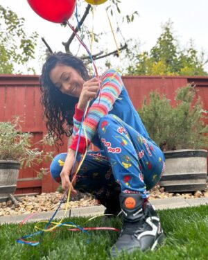 Shontae Saldana Instagram - “I love celebrating me… every single day... I allow my inner child to lead the way.”
-Taesty D!
•
Thank you for the birthday wishes! And to everyone who loves me, supports me, and keeps showin’ up for me…THANK YOU FOR CELEBRATING ME EVERY SINGLE DAY. Y’all are the real ones and I am so blessed to have you in my Universe ❤️ 🥳 🫶🏼
•
#birthday #scorpio #happybirthday #friendship #birthdaygirl #chucky #pajamas #goodguy #balloons #november #happy #happiness #innerchild #life #peace #joy #love #selflove #healthy #selflove #inspiration #motivation #magic #gratitude #actress #rapper #inspirationalspeaker #positivity  #wish #beautiful