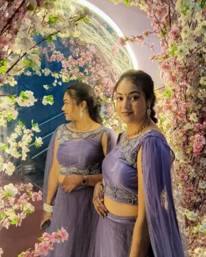 Shruthi Narayanan Instagram - Feeling a taste of being like Princess Jasmine in the Lavender colour lehenga...

As a young kid all of us would have definitely dreamed of being dressed as our favourite princess and it kind off came true when I wore this beautiful purple lehenga for Sister's sangeeth and this beautiful hair style...
.
.
🔖
Sangeeth fit | Wedding outfit series | Lavender Lehenga | Wedding outfits | Bridesmaid outfits | Hairstylings | Self Styling | Photography | Bridesmaid | Sangeeth look | Wedding season | Explore page | For Your page | Trending post | Instafamous | Instainfluencer | 
.
.
.
Pc: @_.its_krithikaa_here._ & my mum hehe
.
#sangeetoutfit #weddingseason #weddingsetup #lavenderlehenga #lehenga #weddingvibes #explorepage #flauntingtheflaws🌈 #fyp #trendingnow #shruthinarayanan #vidhya #siragadikaasai #actress #Instagram #instagood #instafamous #instainfluencer