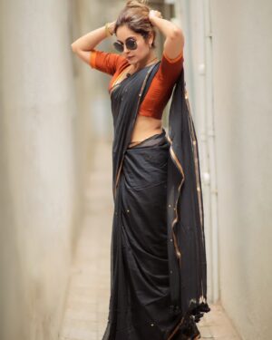Shrutika Instagram - Saree & blouse @thariibyshrutika

#blacklove #sareelover #instamood