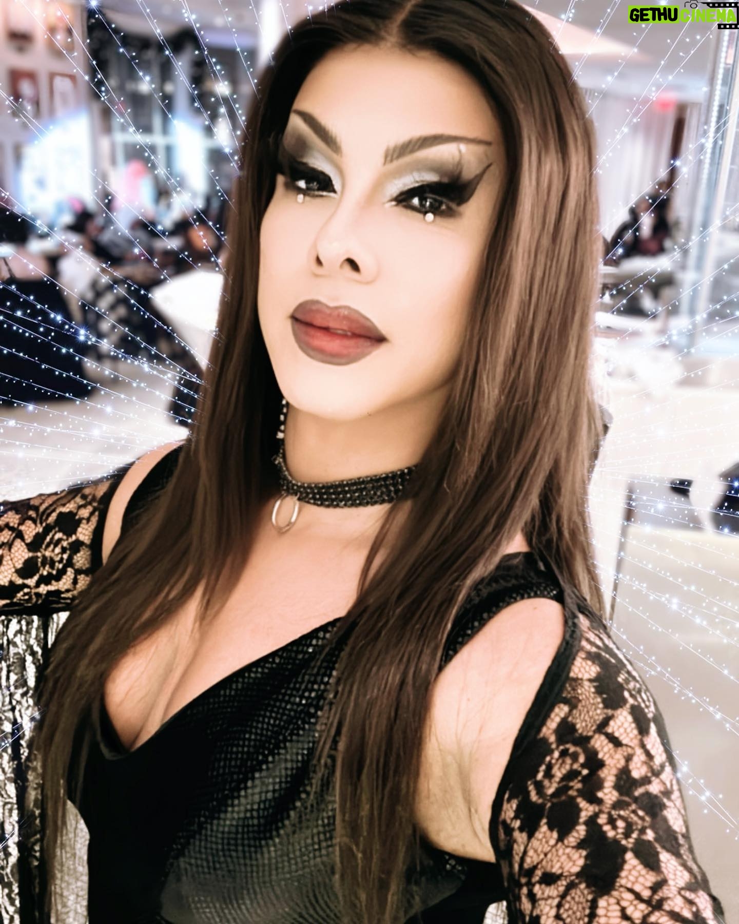 Shuga Cain - 2.3K Likes - I know it’s Christmas, but one last post from @macys Halloween Drag Dinner as #morticiaaddams