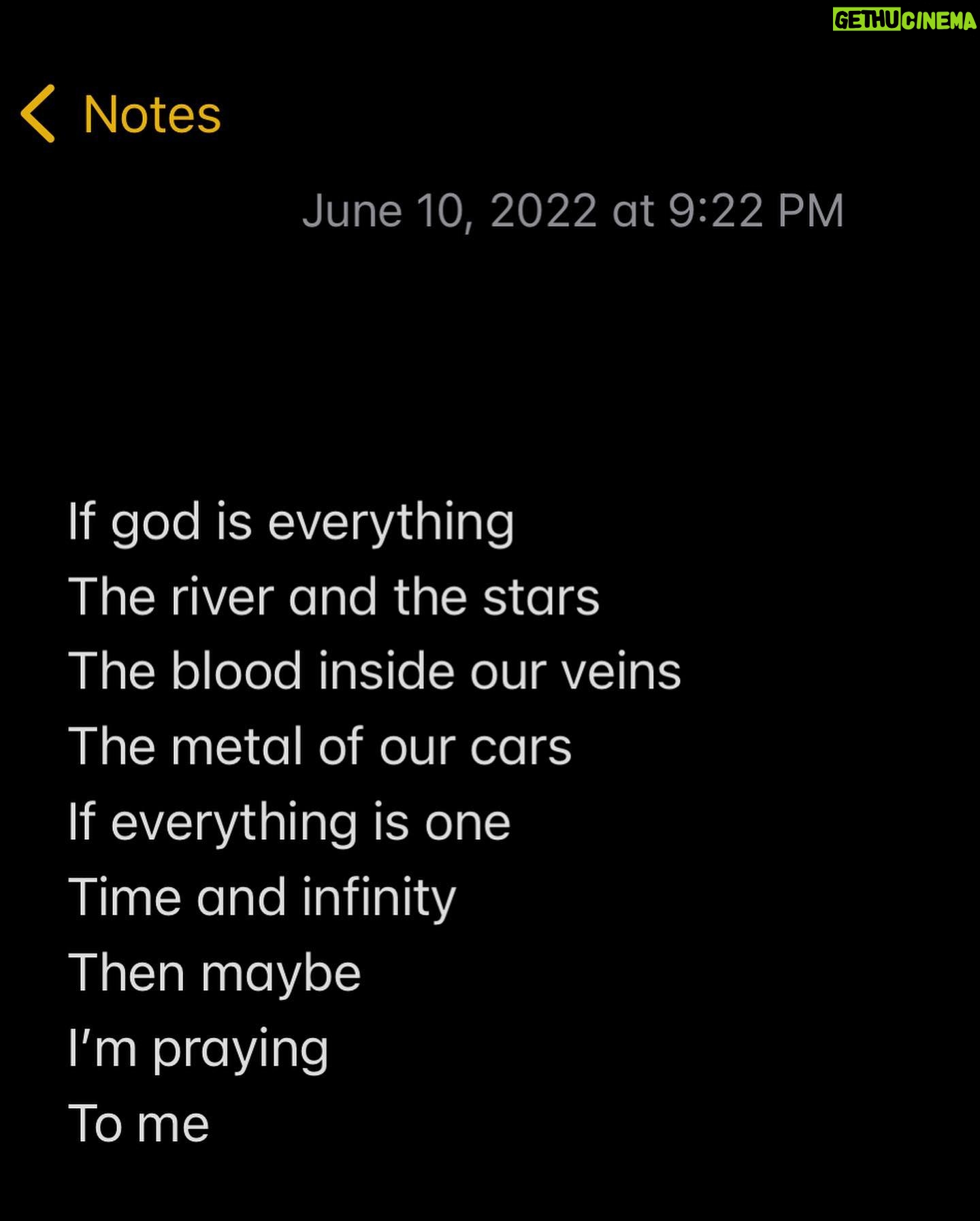 Shungudzo - 423 Likes - If god is everything
The river and the stars
The blood inside our veins
The metal of our cars
If everything is one
Time and infinity
Then maybe
I’m praying
To me
⠀⠀⠀⠀⠀⠀⠀⠀⠀
One form of prayer, to me, is conversing with my ancestors. I hold myself while I talk to them because they are, after all, what I’m made of. Other ways I pray include writing, singing, dancing, resting, complimenting nature and making love to myself. But the most common way I pray is by simply saying thank you. Thank you. Thank you. Thank you. I’m so grateful to be alive. How do you pray? What do you pray to, if you pray?