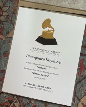 Shungudzo Instagram - My mother wouldn’t let me send this to her as I intended to do. Something about needing to be prouder of myself. So here it goes. I’m proud to have worked on four songs on this beautiful @angeliquekidjo album. I’m proud to be a musician who makes music because I believe that art can, will and must make the world a better place. I’m proud to be Zimbabwean. I’m proud to work with kind people around the world who view art as culture and medicine before commerce. I’m proud of my own bravery in deciding to become a musician, and more recently in deciding to shift the course of my career away from making the rich richer even if it meant not knowing where my next paycheck would come from. I’m now proud of every song I get to be a part of. I’m proud to have survived some really tough shit with an optimistic heart and my ancestors by my side. I’m immensely proud of my ancestors. And, most importantly, I’m proud of my mum and dad. If you could see them growing up and raising me, it would all make sense. 🇿🇼