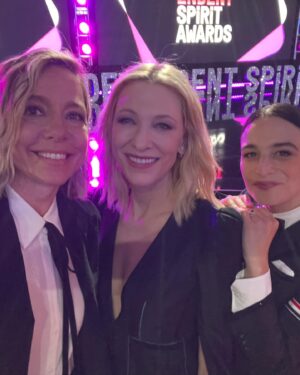 Siân Heder Instagram - A beautiful time at the #spiritawards last weekend. With my honorary co-chair @chloezhao. My partner in teleprompter fear and awkward IMDb engagement photos. So happy to support @filmindependent and the incredible filmmakers/actors being honored this year. These are my people. Also thanks to my style/glam team - @edmondalison @kelawong and @craiggangi. And this suit from @annamasonlondon that I want to wear every day of my life…