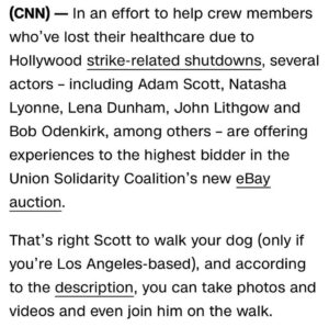 Siân Heder Instagram - You GUYS… John Lithgow will do a watercolor portrait of your dog. Help us raise money for crew who need support during the strike! With all these amazing offerings from these amazing people. Link to the @tusctogether auction in bio!