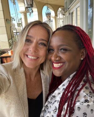 Siân Heder Instagram - Old friends and new friends at the @filmindependent spirit awards brunch. And yes @pamelaribon and I are signing “dick” in honor of her brilliant Spirit and Oscar nominated short film “My Year of Dicks”.
