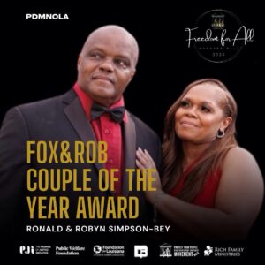 Sibil Fox Richardson Instagram - It is our honor to award Ronald & Robyn Simpson-Bey the PDMNOLA Fox&Rob Couple of the Year Award for the 2024 Freedom For All Sneaker Ball. ✨

Ronald D. Simpson-Bey and Robyn Hasan-Simpson, a dynamic couple at the forefront of criminal justice reform. Ronald is the Executive Vice President of Strategic Partnerships at JustLeadershipUSA, a national leader in decarceration efforts, and a respected voice in criminal justice policy. Robyn serves as the Executive Director of Women on the Rise GA, empowering formerly incarcerated women through grassroots advocacy and educational initiatives like HOAPE, which promotes voting rights statewide. Together, they advocate for transformation and equity, actively shaping the future of justice in Atlanta and beyond.

To support PDMNOLA, visit our website at pdmnola.org 🖤

#SneakerBall2024 #FreedomForAllSneakerBall #PDMNola #pdm #NewOrleans #PDMNola504 #FoxandRob #richfamilyministries #PromiseofJusticeInitiative #PublicWelfareFoundation #SiliconValleyDeBug #FoundationforLouisiana #NewOrleansCommunitySupportFoundation