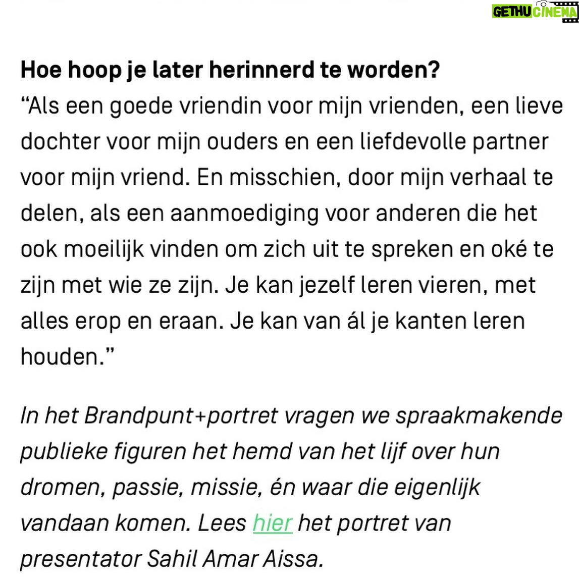 Sigrid ten Napel - 1.9K Likes - Over te veel of te weinig tongen, kattenkwaad, verstoppen en activisme, over eetbuien, Ayahuasca, seksualiteit en grensoverschrijdend gedrag, over liefde en overwinnen. Een zoveel mogelijk navolgbaar verhaal in een beperkt aantal woorden over niet altijd logische processen van jaren. Ofwel een interview. (Het geheel is te lezen via de link in mān bio. Geschreven door @larsdellemann fotoās van @tengbehkamara voor @brandpuntplus )