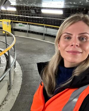 Sigurbjörg Alma Ingólfsdóttir Instagram - So happy to be back filming #SecretsOfTheLondonUnderground but its tricky to show much from #behindthescenes without giving the locations away 👀 so all you get is my face and various vague backgrounds 🤣 and little bits of the team 😊 we’ve been filming for 3 weeks now and we have plenty more to go! I’ll try to give you little, non spoiler updates as we go 🙌🏻 last pic is a tunnel lining ring dated 1893… now where could that be?? 🤔😉