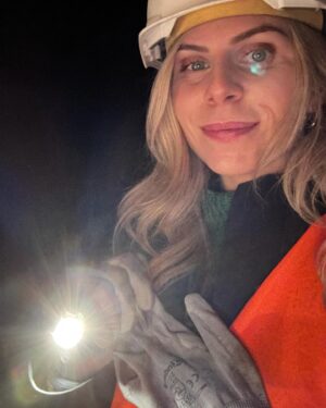 Sigurbjörg Alma Ingólfsdóttir Instagram - So happy to be back filming #SecretsOfTheLondonUnderground but its tricky to show much from #behindthescenes without giving the locations away 👀 so all you get is my face and various vague backgrounds 🤣 and little bits of the team 😊 we’ve been filming for 3 weeks now and we have plenty more to go! I’ll try to give you little, non spoiler updates as we go 🙌🏻 last pic is a tunnel lining ring dated 1893… now where could that be?? 🤔😉