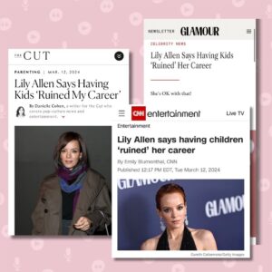 Simone Boyce Instagram - Let me clear my throat. The story behind Lily Allen’s motherhood comments is far more nuanced than the headlines would have us believe. Sending love to Lily as she nobly navigates one of life’s more complex transitions.
