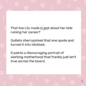 Simone Boyce Instagram - Let me clear my throat. The story behind Lily Allen’s motherhood comments is far more nuanced than the headlines would have us believe. Sending love to Lily as she nobly navigates one of life’s more complex transitions.