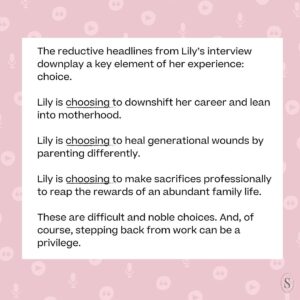 Simone Boyce Instagram - Let me clear my throat. The story behind Lily Allen’s motherhood comments is far more nuanced than the headlines would have us believe. Sending love to Lily as she nobly navigates one of life’s more complex transitions.