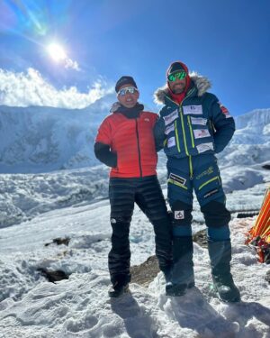 Simone Moro Instagram - A quick update from the Manaslu BC: 

Conditions are very good although there are very strong winds on the mountain. 

With @alextxikon 

_______________________________
• MANASLU WINTER EXPEDITION •

#manaslu #manaslu2023 #manasluwinterexpedition
#NeverStopExploring
• Theme:
#SimoneMoroAlpinist
• Sponsored by:
@thenorthface @lasportivagram @garminitaly @camp1889outdoor @dfsportspecialist @gruppo_autotorino @somainitalia @lamantafoods @framar.spa @altitudehelicopters @thenorthfaceIT @thenorthface_climb
• Managed by:
@mariannazanatta @sportsandbeyondagency