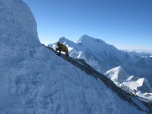 Simone Moro Instagram - February 9th, 2009 - First winter ascent of Makalu

The lightest first winter ascent to an eight-thousander in history. Two mountaineers (Denis and I) and a cook were the whole team. Being able to reach the summit after 29 years of attempts was a great moment of happiness and history. It was the final Nepali eight-thousander to be climbed in winter conditions.

#makalu #makaluwinterexpedition 
_______________________________
#NeverStopExploring

• Theme:
#SimoneMoroAlpinist
• Sponsored by:
@thenorthface @lasportivagram @garminitaly @camp1889outdoor @dfsportspecialist @gruppo_autotorino @somainitalia @lamantafoods @framar.spa @altitudehelicopters @thenorthfaceIT @thenorthface_climb
• Managed by:
@mariannazanatta @sportsandbeyondagency