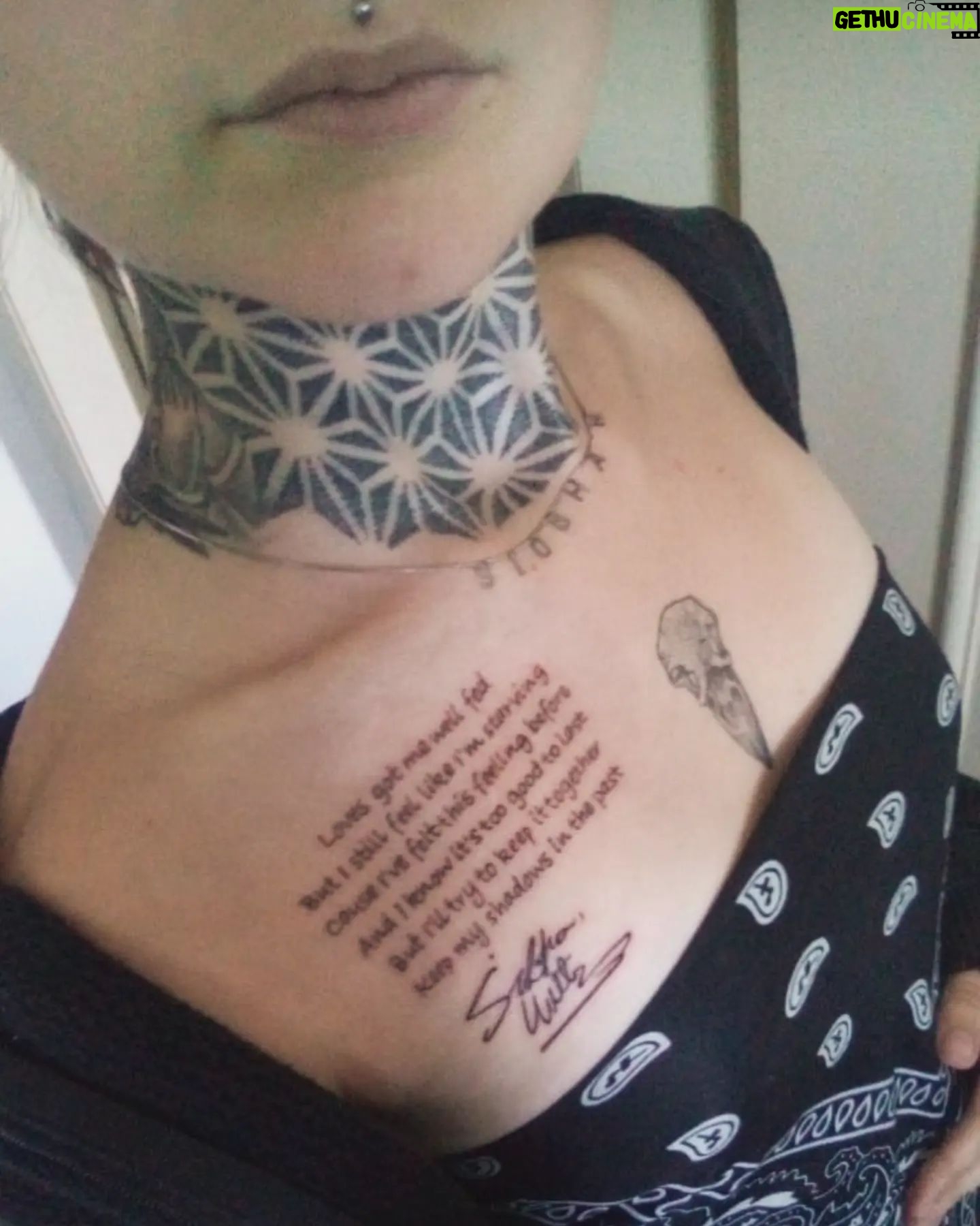 Siobhan Williams - 2K Likes - I am so absolutely floored that someone liked my lyrics enough to tattoo them on their body. Music is so important to me, and so extremely personal. My songs for the most part tend to be pretty literal and taken directly from my experiences, and are an expression of my deepest thoughts and feelings. Hearing when my lyrics resonate with someone is the most meaningful thing imaginable. I never ever grow tired of hearing if a certain line holds meaning for someone, or makes a person feel understood or like they're not alone with how they feel.
I've always felt that the beautiful thing about art is that language alone can't convey a feeling. But art, whether it's a song or a painting, takes the direct experience and feeling of an artist and projects it onto another person's soul, transcending any sort of conventional or surface level explanation. It's just a direct translation of experience in such a profound way. I really do think music is the ultimate expression of that. Thank you so much to all of you who have listened to even a moment of a song of mine. And thank you @_hood_babe_ana_ for giving my words space on your skin.