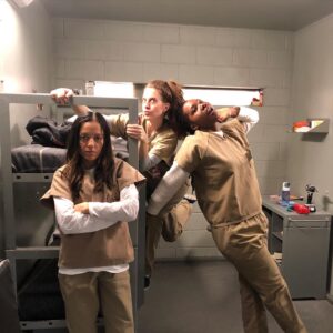 Sipiwe Moyo Instagram - How you stayin’ entertained on lockdown?🧡🖤🧡 .
.
.
#oitnb #netflix #oitnbseason6 #oitnbseason7 #bts #orangeforever #oitnbseriesfinale #adeola  @oitnb @netflix #dblock #jail #tothemax #prison #kickball #oitnbseason6finale #orangefamily #orangeisthenewblack #danaberger #tawney #shirleyroeca #vasquez #quarantine #lockdown #lockdown2020 #tbt #bored