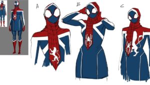 Sofia Barclay Instagram - MEGA proud of this one 🕸️❤️💙 @kristaferanka stunning character designs for Malala Windsor in @spiderversemovie - a character & story im honoured to play a small part in🪬✨🌙
🍿check out @shaheenathejourno brilliant article in @radiotimes about the beauty of celebrating different faiths and cultures in such a celebrated blockbuster. also…. i am LIVING for all the hijabi cosplaying👏🏽Makes me tear up each time💥💥💥