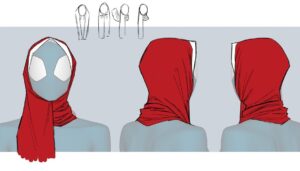 Sofia Barclay Instagram - MEGA proud of this one 🕸️❤️💙 @kristaferanka stunning character designs for Malala Windsor in @spiderversemovie - a character & story im honoured to play a small part in🪬✨🌙
🍿check out @shaheenathejourno brilliant article in @radiotimes about the beauty of celebrating different faiths and cultures in such a celebrated blockbuster. also…. i am LIVING for all the hijabi cosplaying👏🏽Makes me tear up each time💥💥💥