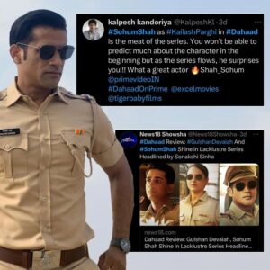 Sohum Shah Instagram - Inspector Kailash Parghi ke liye itna pyaar dekh ke dil bhar gaya! Thank you soo much for all the love and support you have shown 🙌🏼