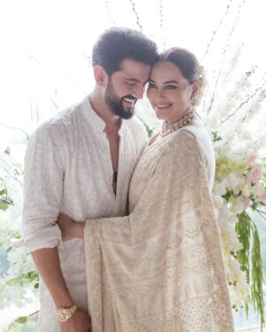 Sonakshi Sinha Instagram - On this very day, seven years back (23.06.2017) in each others eyes, we saw love in its purest form and decided to hold on to it. Today that love has guided us through all the challenges and triumphs… leading up to this moment… where with the blessings of both our families and both our gods… we are now man and wife.

Here’s to love, hope and all things beautiful with each other, from now until forever ❤️ 

Sonakshi ♾️ Zaheer 
23.06.2024