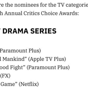 Sonya Walger Instagram - Absolutely thrilled that @forallmankind_ has been nominated for Best Drama Series at the Critics Choice Awards.