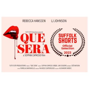 Sophia Capasso Instagram - We’re going to @suffolk_shorts 🎞️💋

Our latest baby, @queserafilm is coming home to Suffolk as part of the East Anglian Filmmakers Programme and I couldn’t be more delighted!! 

Thank you to all the incredible people involved in the project and to those of you who have helped us raise money for the Lighthouse Women’s Shelter in Ipswich. Ticket link for the screening and fundraising link for @lighthousewomensaid in my bio. 

Writer/ Director: @sophcapasso 
Starring: @rebecca.hanssen & @lj_johnson211 
DOP: @jan.solberg 
Editor: @fiorelsss 
Colourist: @alexandre_nrzc 
Composer: @piarose___ 
Movement & Intimacy: @zowatson_ 
Lights: @connor_rudland & @scottburchell3 
Makeup: @shxnnon_sxmpson4 & @devioustilapia 
Sound: @_niamhfinlay
Prod: @tuttituttiprod