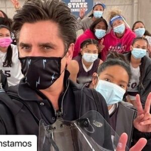 Sophia Mitri Schloss Instagram - What to say at the end of the era that is Big Shot season 1?! (An era for real. I’ve had 2 birthdays during this season.)
I’m so grateful for this show, to have worked with these unbelievably kind and talented people. Can’t wait for the world to see this. 
#Repost @johnstamos 
・・・
That’s a wrap on #BigShot our new show on @disneyplus. I’m so proud of my beautiful, smart, cool costars, our producers, writers and crew, for getting through a rocky, but very productive year shooting this show.  @davidekelleyproductions and @deanlorey and @billdelia have created one of my favorite characters, and favorite work environments of my career.  Can’t wait for you all to see it and our super talented cast. (These young girls are going to be big stars... you just wait! )Big Shot coming soon to @disneyplus