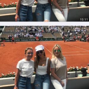 Sophie Favier Instagram - Quel bonheur cet après midi à @rolandgarros 🎾 avec @clairedurocdanner @elisechagoury @camvillaume_✨