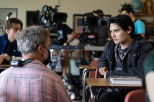 Spencer MacPherson Instagram - Check out the first 3 episodes of #SchoolSpirits on @paramountplus  @awesomenesstv and a massive thank you to @trinrage and @n.trinrud for dreaming up this story and trusting me to be a part of telling it. 📸by @kiarita_