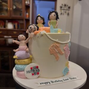 Srinish Aravind Instagram - Happy Birthday to the love of my life 😘 To the best Dad and Husband we had to make the perfect cake that explains his present condition 😂 
@srinish_aravind Adichu Keri Vaaa !!! 😎😎😎
:
Cake @thesugarteeth