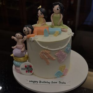 Srinish Aravind Instagram - Happy Birthday to the love of my life 😘 To the best Dad and Husband we had to make the perfect cake that explains his present condition 😂 
@srinish_aravind Adichu Keri Vaaa !!! 😎😎😎
:
Cake @thesugarteeth