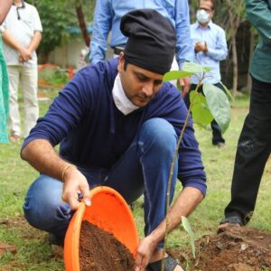 Srinivas Avasarala Instagram - Planted two trees today. That makes it 102 trees this year. What's your tree score?