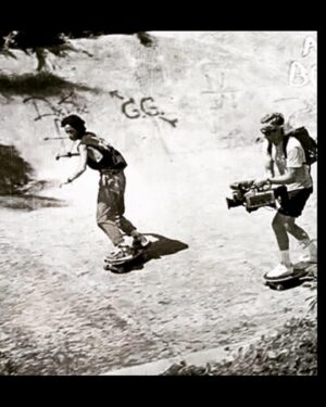 Stacy Peralta Instagram - I never had the slightest inkling I would make skate videos and then go on to make films. In 1983 I was living in Hollywood and my neighbor and friend was D.David Morin, former editor of Skateboarder Mag. He had just graduated from film school and was now a budding film maker and actor. He came to me one day and said, “My partner Dan and I think we can make a skate video featuring the Bones Brigade for 5k.” It was an offer George and I couldn’t refuse. Plans were quickly drawn up to begin shooting the Bones Brigade Video Show. But days before our first shoot, D.David auditioned for and landed an acting role in a major TV commercial making him unavailable. He told me I’d be in good hands with Dan, but Dan and I didn’t quite click. I wanted him to shoot the angles Stecyk had established with his classic DT photos but Dan saw it differently. So after day one I made the decision to take the video on myself. Being smart enough to know that I knew nothing about film making but dumb enough to do it anyway, I rented a 3/4 inch video camera and began shooting. In 8 months I’d amassed hours of footage. Then knowing even less about editing but naive enough to proceed, I rented a portable Sony editing system and parked it on my kitchen table where it remained for the next five months. I spent hours hunched over the material, logging it into notebooks and slowly piecing it together, then showing it to George and Stecyk for guidance. As it turns out, it was my deep understanding of skateboarding, the rhythm and flow of it that allowed me to overcome my lack of film making skills. Skateboarding itself guided the process and showed me how to make that first video and then the others that followed, and really all of my films. I don’t know what I have learned in life that is not the direct result of my intimate relationship with skateboarding.