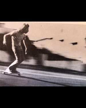 Stacy Peralta Instagram - Circa 1974. The first Zephyr skateboard has arrived at the shop and Skip and Jeff want it tested.  We’re all told to meet at Marine Street which is every skater’s nightmare; a dreadfully steep and unforgiving hill.  Everyone shows up and there’s a gang of us taking the drop and things are heating up as they always do.  Tony’s on deck at the top of the hill and he knows we’re all watching.  He looks at the bottom of the hill and sees a car heading up, simultaneously another car at the top of the hill is now passing Tony and beginning his descent. Tony carefully calculates the positions of both cars and then takes off. Within moments he’s drafting the downhill car in a tail-gate like position. At the midpoint mark of the hill, just as both cars are about to converge Tony makes a perilous decision and pulls into the center of the road, pitting himself between both cars - he’s now shooting the hill between both cars and has about a foot of clearance on each side, there’s zero room for error, the slightest wobble and he’s a skid mark under two tons of steel.  We all watch in horror at what he’s doing because what he’s doing is mad. What’s he thinking? Is he thinking? He then shoots thru both cars and not only takes the lead on the downhill car but pulls in front of the driver and makes it comfortably to the bottom, one hand raised in victory. All of us shake our heads. Incredible! He must be insane. But if he is insane, his insanity on this day is usurped by his physical skill and balls-out confidence. Today many people refer to Tony as a legend, one of skateboarding’s best and brightest, I’m here to share with you that the legend began that day.