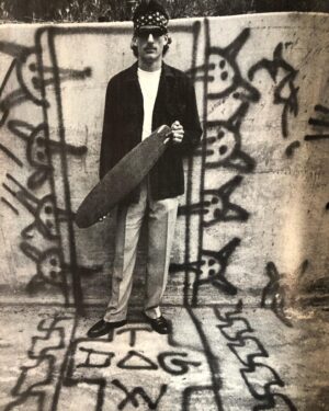 Stacy Peralta Instagram - My close friend Johnny Mac from San Francisco recently found himself sipping a latte at Dogtown Coffee, a business now residing in the former space once occupied by the Zephyr Shop. It spurred him to call and ask, “Is Dogtown a real place? And where’d the name come from?” This is what I know; From a young age Craig Stecyk was enthralled with Grafitti which was very prominent in SM, Venice and Culver City in the 70s, primarily the grafitti of the Hispanic gang culture. Each gang had its own distinct style, it’s own markings, and an exacting way in which they designed their lettering and applied that lettering with spray paint onto alley walls and old buildings.  Many of these gangs gave their territories nicknames such as Frogtown, Fogtown, Ghostown etc… In ‘76 when I was having lunch with Stecyk and his girlfriend Lynn, a very talented painter, she said to me, “Craig looks at graffiti as an art form.” I nearly choked. Grafitti as art? I’d been led to believe it was paint-based litter. Craig looked at it as an artistic form of communication, kind of the way an anthropologist might look at primitive cave markings.  Early on he began incorporating the west side graffiti style into his own art. He used the defunct Pacific Ocean Park Pier as his canvas and it’s where he developed his infamous pig and crossbones and rat and crossbones graffiti art. I also believe it’s where he came up with the name Dogtown.  One of the very first uses of the name appears in my “Who’s Hot” article stating, Stacy Peralta is one of Dogtown’s finest.  He would eventually turn the Dogtown articles into one of his most enduring art pieces.  So whatever the truth is, it’s a mythology that began in the early 70s when Craig picked up his first can of spray paint and began applying it to the POP pier and then to the cinderblock walls that lined the beaches of Venice and Santa Monica’s boardwalk…..Anyone for another latte?