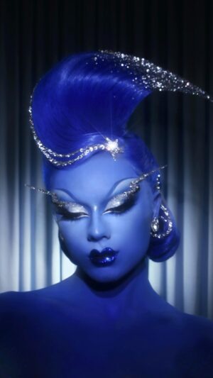 Starlet Instagram - 💫💙
.
.
.
HAIR:
@parizhair 
.
EYES:
@plouise_makeup_academy Base
@beautybaycom book of magic palette 
@sugarpill Taco   Bulletproof shadow
@kryolanofficial cream liner black
@litcosmetics x @ellis_atlantis  glitter “Stardust”
@eldorafalseeyelashes Custom Lashes 
@mesmereyezcontactlenses London Sky contacts
.
FACE:
@kryolanofficial supra colour
@hudabeauty Easy Bake Setting Powder Sugar Cookie 
@fentybeauty Diamond Bomb All-Over Diamond Veil
.
LIPS:
@kryolanofficial glitter
.
.
#mugler#drag#dragperfection#dragraceuk#transformation#dragqueen#dragrace#fashion#makeup#beauty#thedragqueendom#dragbible#qwerkout#rupaulsdragraceuk#guymua#londondrag#qwerrrkout #draguk#worldofwonder#starlet