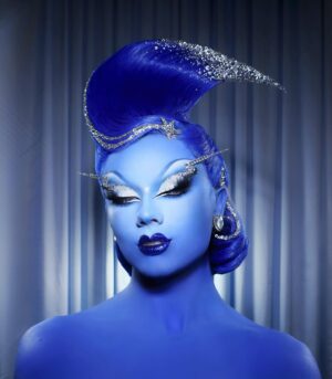 Starlet Instagram - 💫💙
.
.
.
HAIR:
@parizhair 
.
EYES:
@plouise_makeup_academy Base
@beautybaycom book of magic palette 
@sugarpill Taco   Bulletproof shadow
@kryolanofficial cream liner black
@litcosmetics x @ellis_atlantis  glitter “Stardust”
@eldorafalseeyelashes Custom Lashes 
@mesmereyezcontactlenses London Sky contacts
.
FACE:
@kryolanofficial supra colour
@hudabeauty Easy Bake Setting Powder Sugar Cookie 
@fentybeauty Diamond Bomb All-Over Diamond Veil
.
LIPS:
@kryolanofficial glitter
.
.
#mugler#drag#dragperfection#dragraceuk#transformation#dragqueen#dragrace#fashion#makeup#beauty#thedragqueendom#dragbible#qwerkout#rupaulsdragraceuk#guymua#londondrag#qwerrrkout #draguk#worldofwonder#starlet
