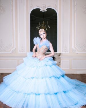 Starlet Instagram - No matter how your heart is grieving, if you keep on believing, the dream that you wish will come true💙

This look means the absolute world to me, I could talk about it for ages. I still remember how I felt holding the VHS tape of the 1950’s Cinderella for the first time and I completely attached myself to her. She  taught me to always listen to my heart, to chase my dreams to the ends of the earth and that no matter what, things can always get better. I’ve truly waited my whole life to wear this dress and I couldn’t think of a better time to wear it than for the finale. “Have courage and be kind” … always and forever 💙✨

Hair: @marcoswigs stoned by myself ✨
Corset: @misty_couture stoned by myself ✨
Skirt: @mollynguyen_design 
Photography: @mtyparks 

With special thanks to @1011cht for having us and to @fensuss for helping out on set💕