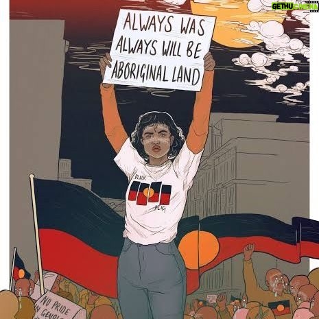 Stef Dawson - 599 Likes - From “It’s Called, Survival” by Charlotte Allingham: “Always Was, Always Will Be Aboriginal Land” #CharlotteAllingham