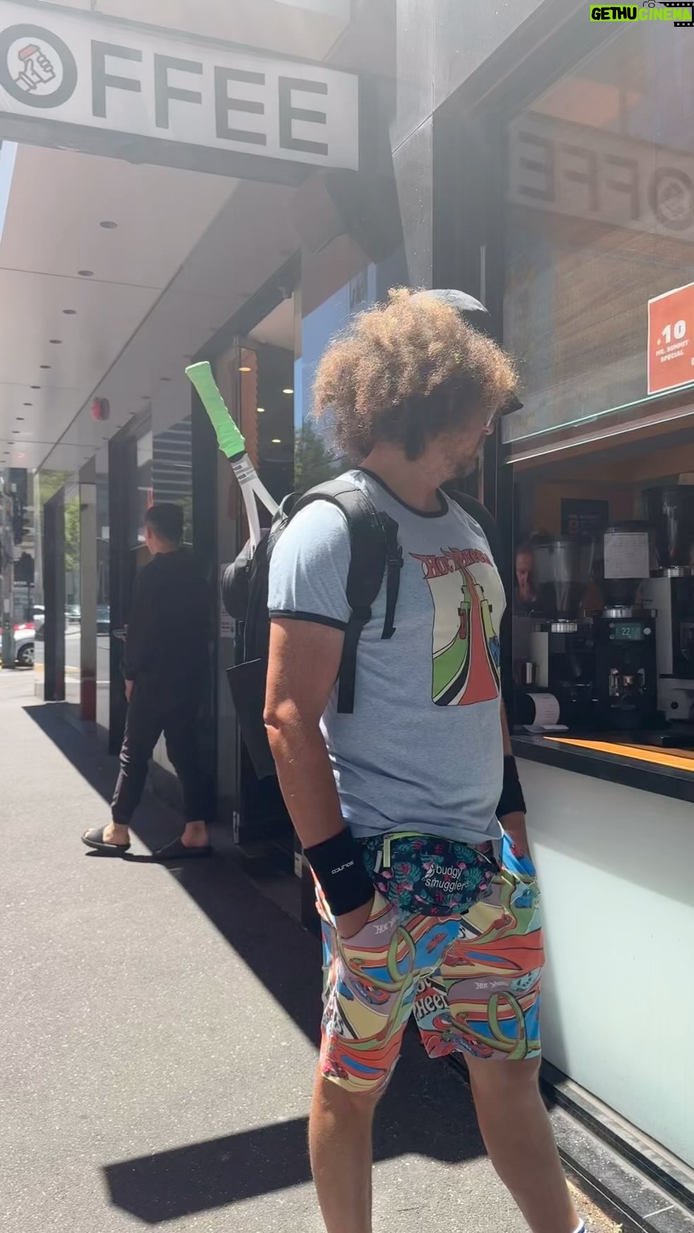 Stefan Gordy - 2.9K Likes - Getting a double Espresso on my way to the Finals Festival rockin @solinco. #bringyourracket #whiteout